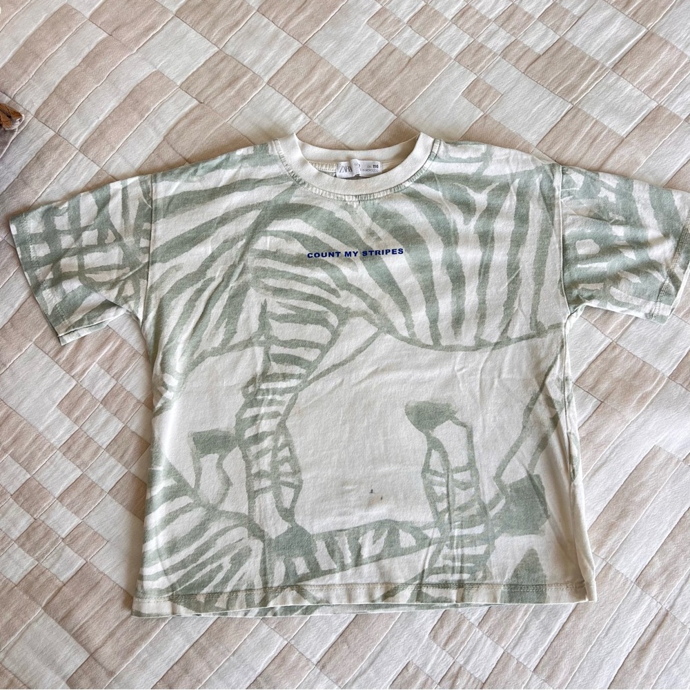 Zara zebra graphic shirt